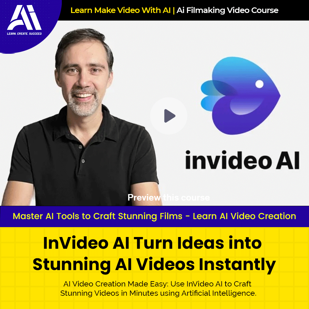 Video Course - InVideo AI Turn Ideas into Stunning AI Videos Instantly |  Ai Make Video | Make Video With AI