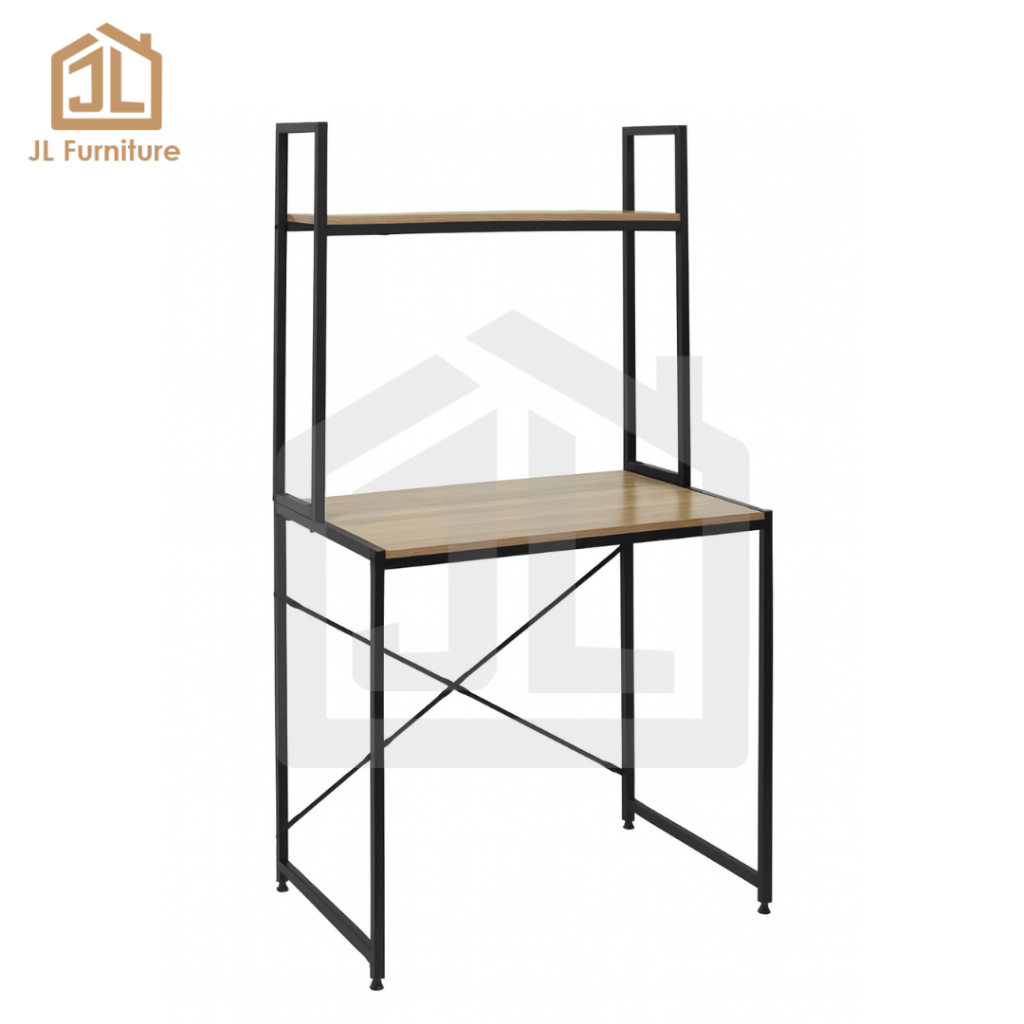 JL Furniture Computer Table Simple Writing Desk Study Book Shelf School Home Office Meja Belajar