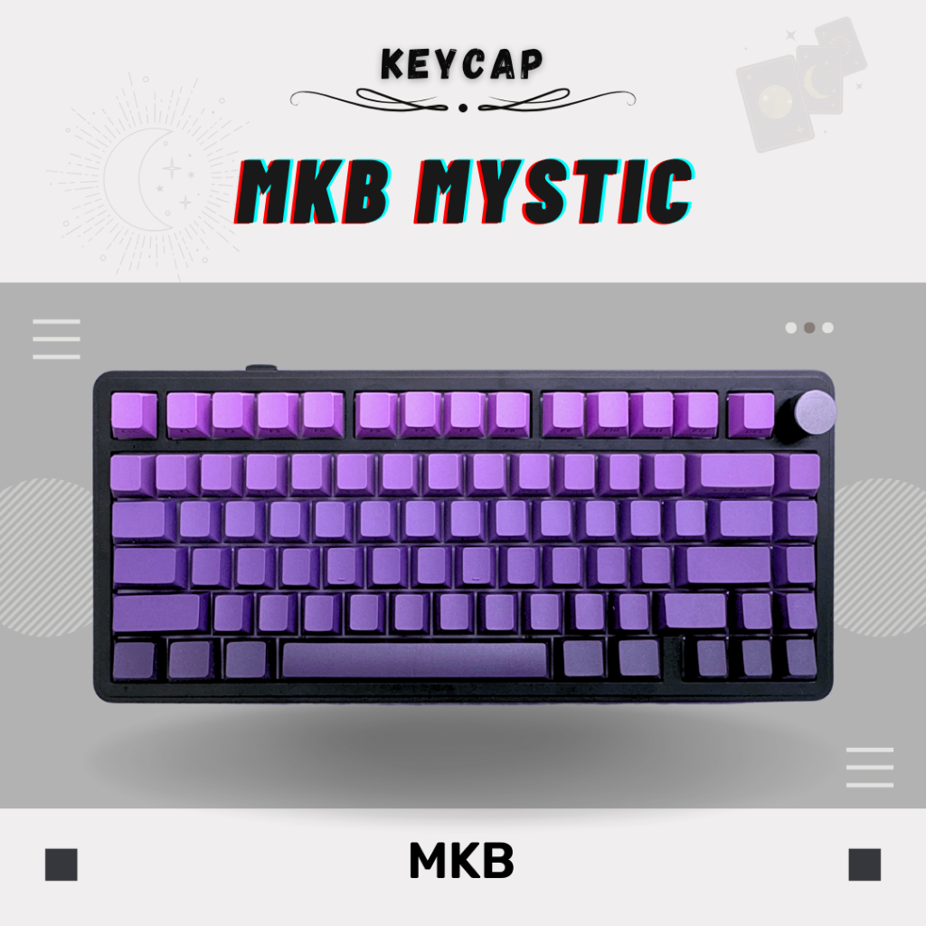 MKB Mystic Side Legend Shine Through PBT Cherry Profile Gradient Keycap Set for Mechanical Keyboard