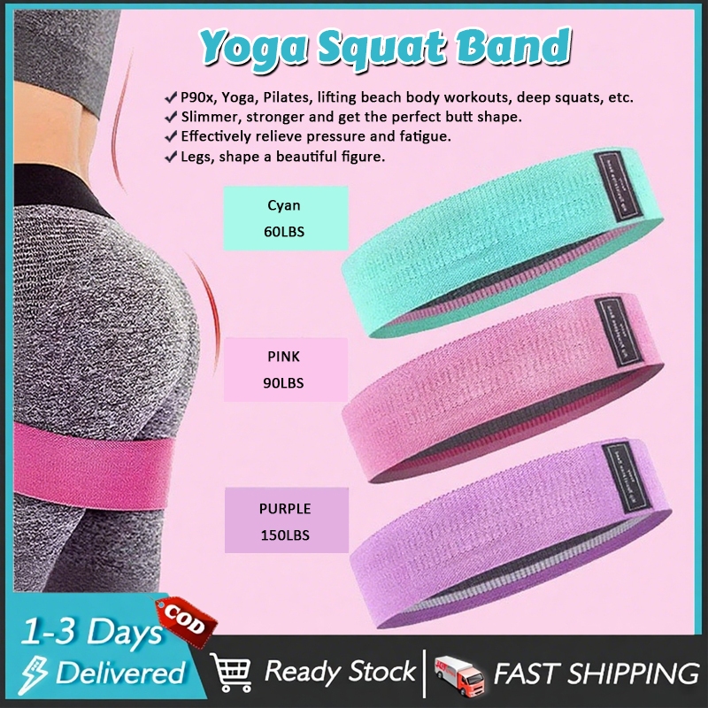Hip Resistance Bands Yoga Squat Elastic Band Latex Non-Slip Exercise Fitness Weight Loss Jalur Elastik Yoga Squat
