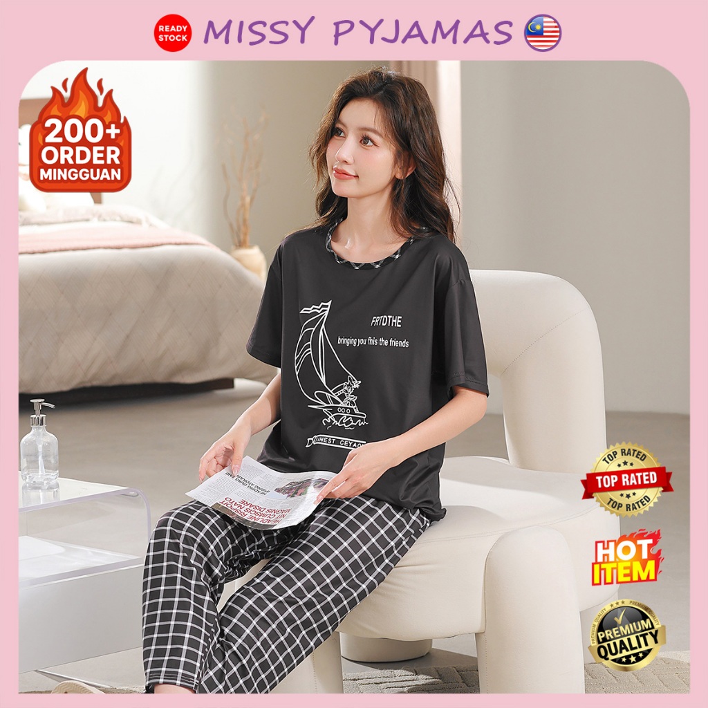 Missy Pyjamas Baju Tidur Wanita Lengen Pendek Baju Tido Perempuan Dewasa Baju Tidur Pajamas Pijmas Women PJ021