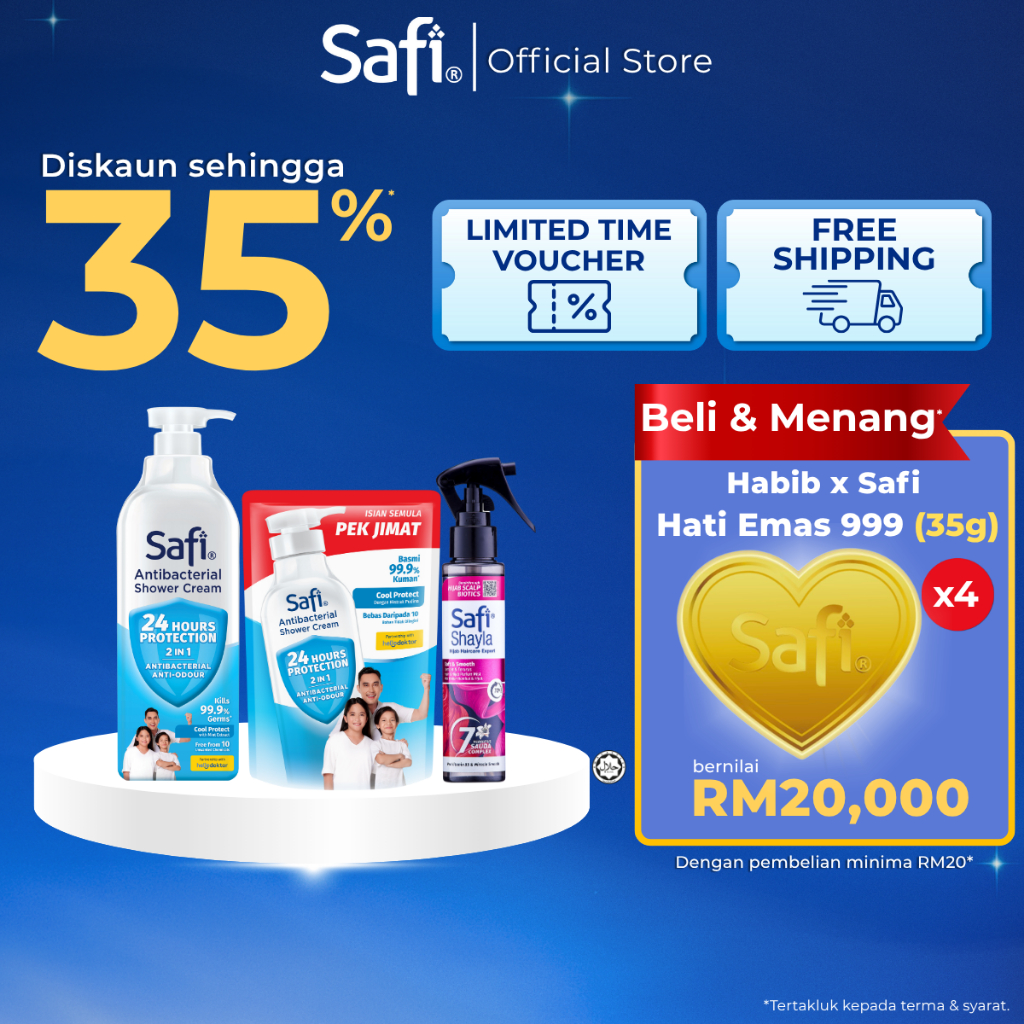 "[Exclusive Anniversary Bundle] Safi Shayla Soft & Smooth Parfum Mist + Shower Cream Cool Protect 97
