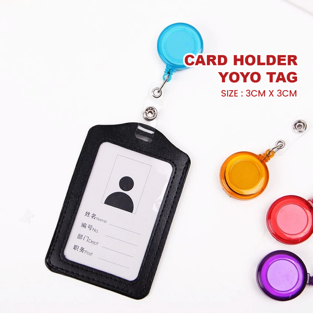 MILANDO Easy Pull ID Card Holder Yoyo Tag Hospital Nurse Badge Name Tag ID Lanyard Card Holder (Type 10)