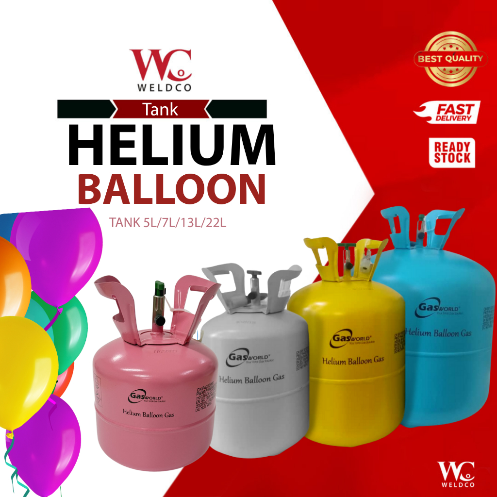[READY STOCK] Party Disposable Helium Balloon Gas Cylinder/Parti Helium Belon/Helium Gas Tank/Helium Gas/氦气桶
