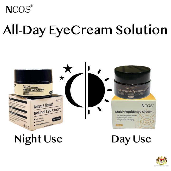 Best Seller Set All Day Eye Care  [Free Shipping][KKM] Retinol NCOS Retinol Eye Cream Multi Peptide Dark Circl