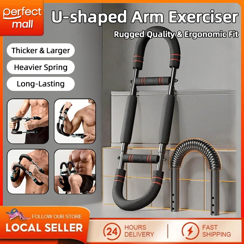 NEW 30-50kg Gim Power Twister Spring Bar Resistance Bar Bend Bar Dada Lengan Latihan Kekuatan Bar Kecergasan Senaman