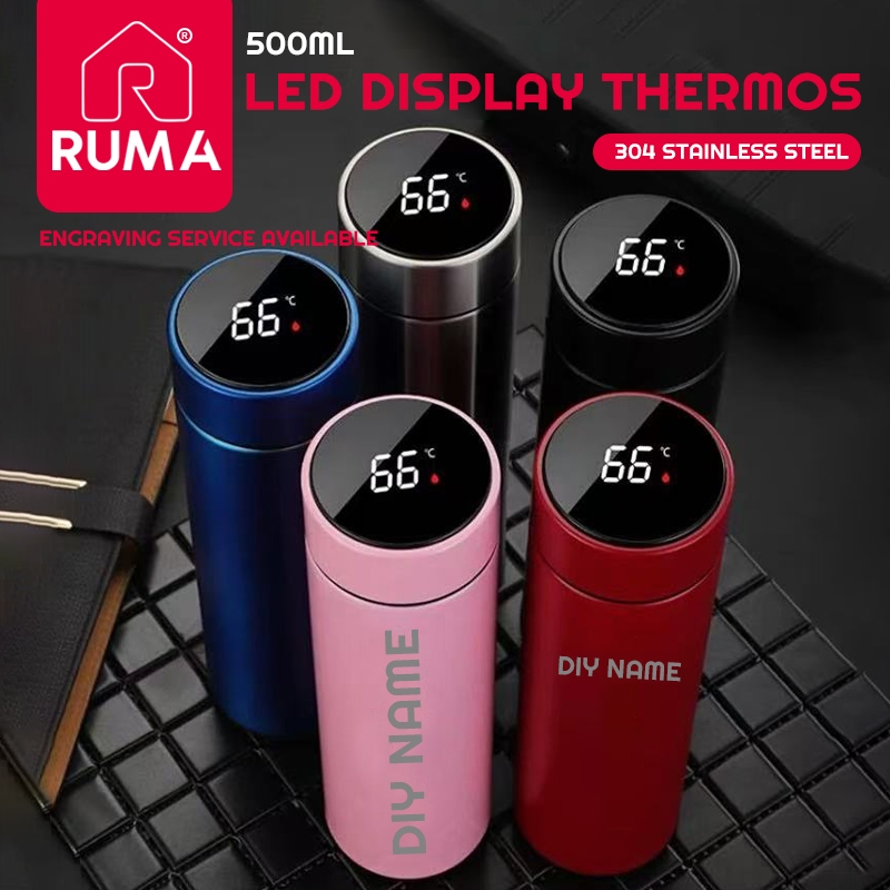 Fashion Smart Temperature Flask LED Display Vacuum Thermal Flask cawan termos