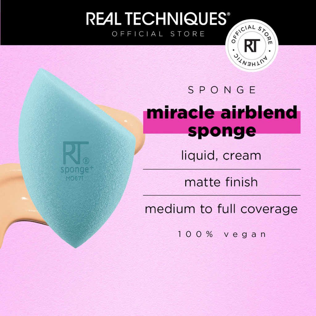 Real Techniques Miracle Airblend Makeup Sponge (Liquid, Cream Foundation)