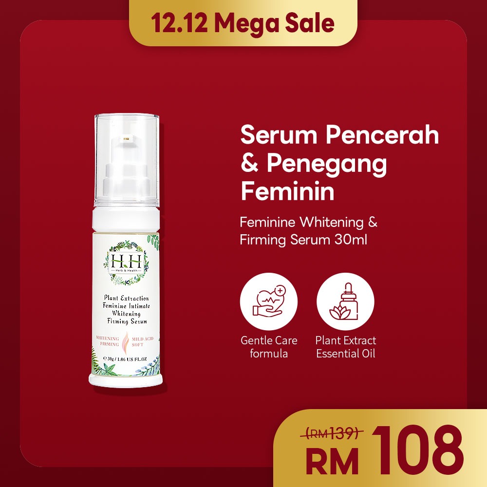 HH Feminine Whitening & Firming Serum 30ml | Serum Pencerah & Penegang Feminin | Cerah, Licin & Segar