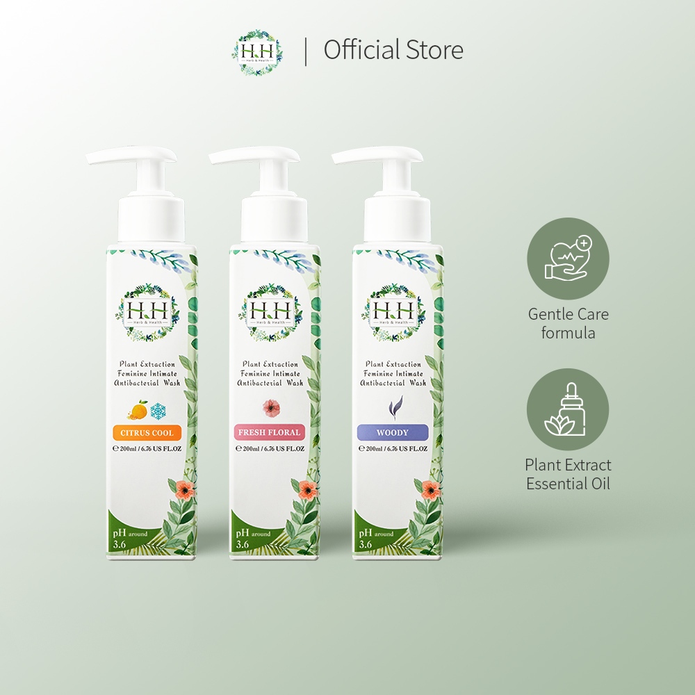 HH Classic Series Antibacterial Feminine Intimate Wash Trio Set (200mlX3) | ph balance feminine hygiene pencuci wanita