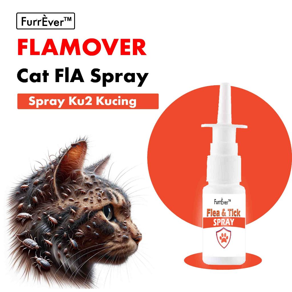 CATFLEA Ubat Kurap Kucing Paling Mujarab Spray Kurap Ubat Gatal Fungus Obat Kutu Kucing Spray Kurap