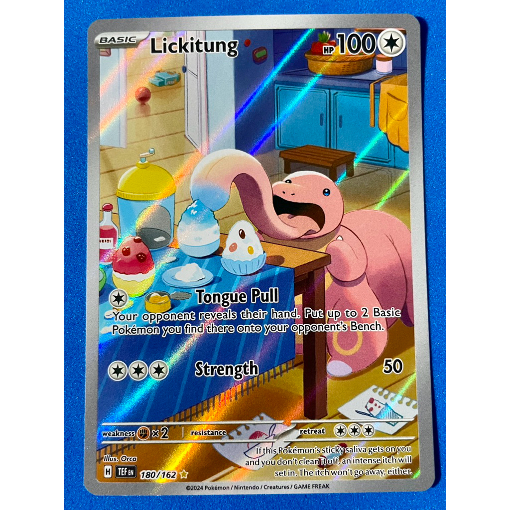 (EN) NM - Temporal Forces Lickitung 180/162 Illustration Rare ? Original authentic