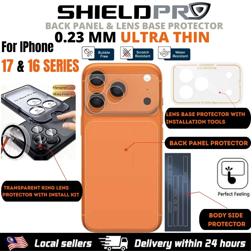 Ultra thin camera Lens base film protector for iphone 17 pro max 16 AIR nano pet back panel body hd matte protective