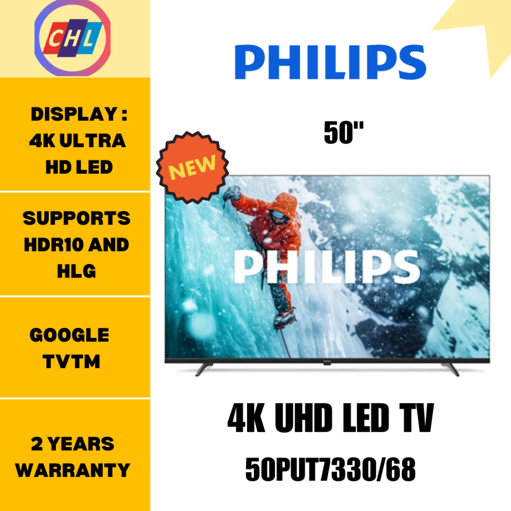 PHILIPS 50" 4K GOOGLE TV 50PUT7330/68