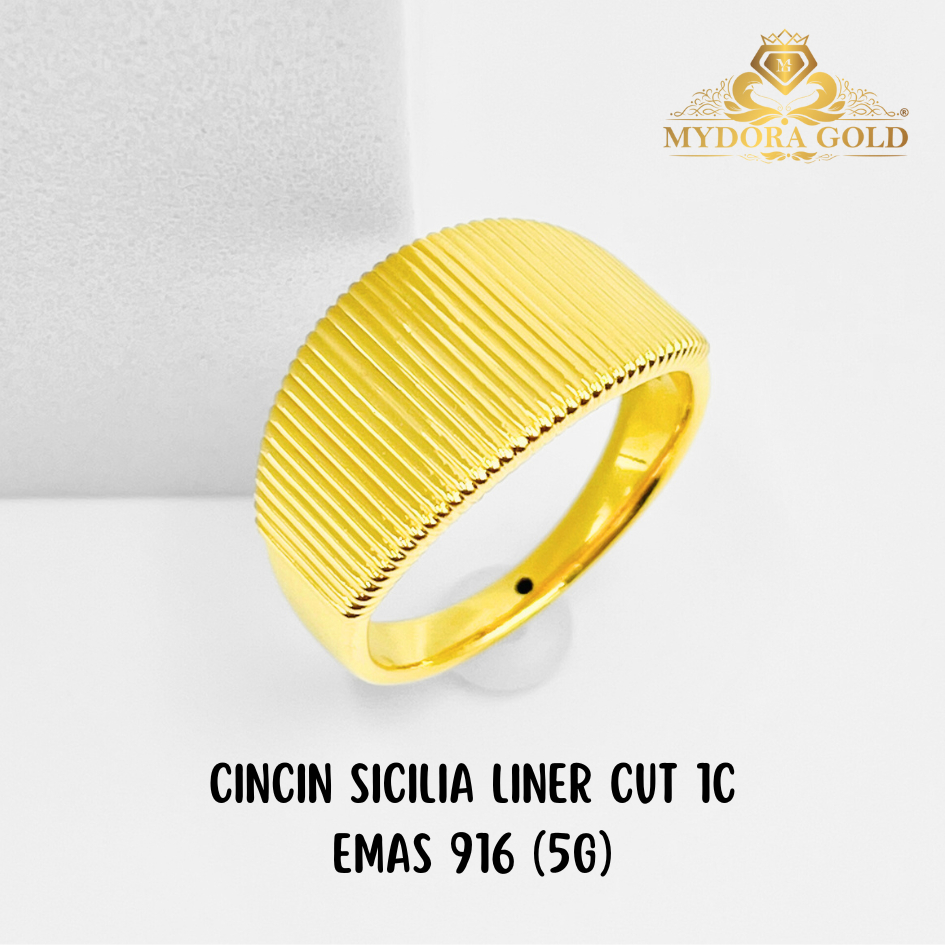 MYDORA Cincin Sicilia Liner Cut 1C (5G) l EMAS 916/22K