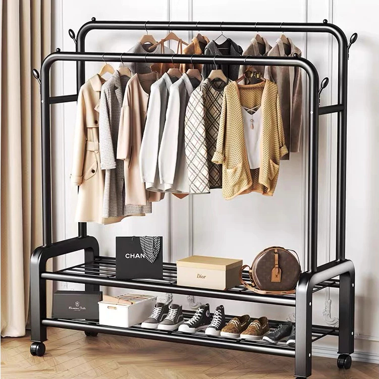 Rak Baju Clothes Drying Rack Double Pole Strong Steel Structure Rack Cloth Hanger Penyidai Baju