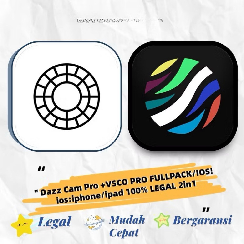 IOS Dazz Cam Pro and VSCO PRO FULLPACK- Vintage Camera FULL Version Unlocked for iOS lifetime