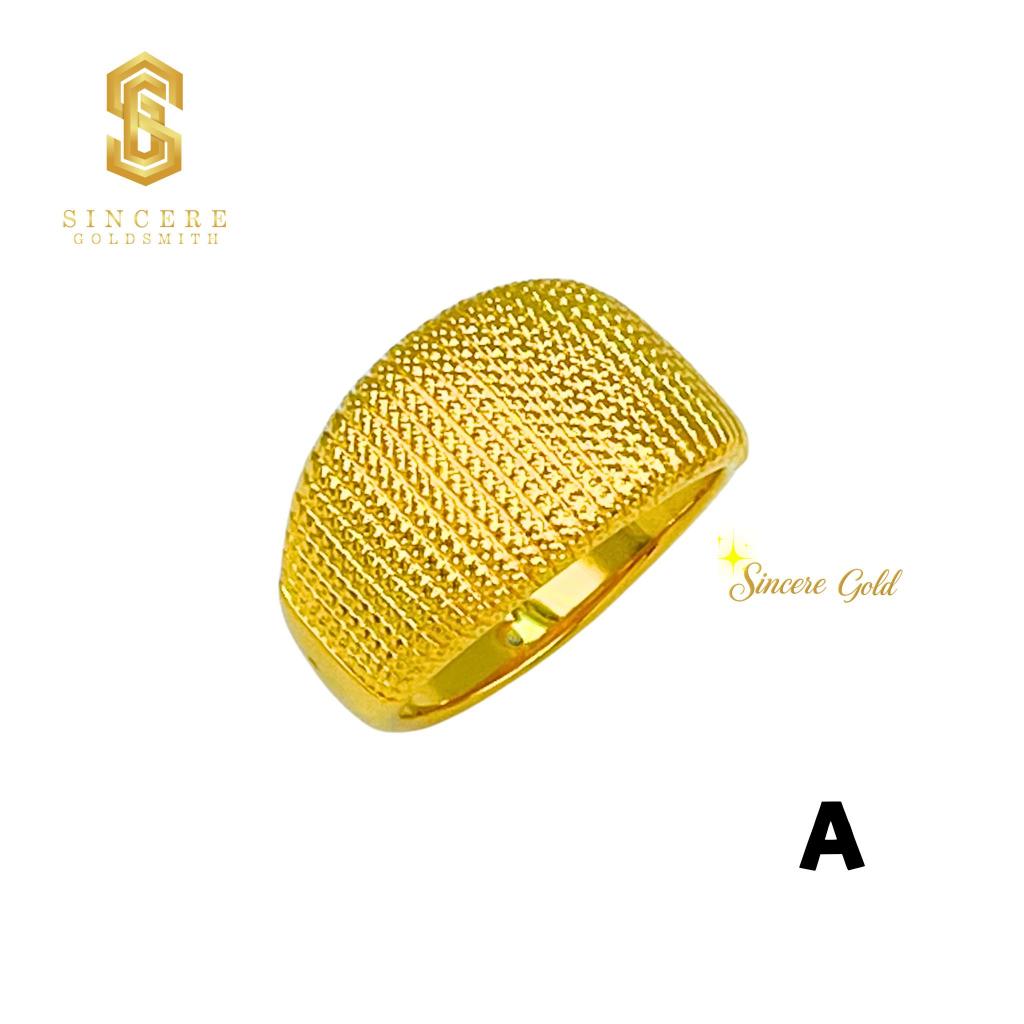 Sincere Store Emas 916 5G Cincin Sicilia Diamond Cut | Emas 916