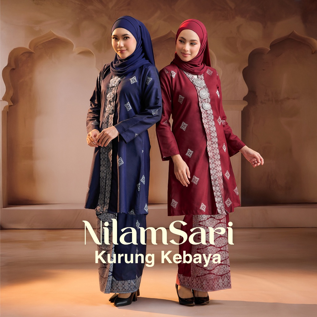 NILAM SARI KURUNG SONGKET (KEBAYA) RTW | Songket Tenun Asli | Soft Premium Cotton