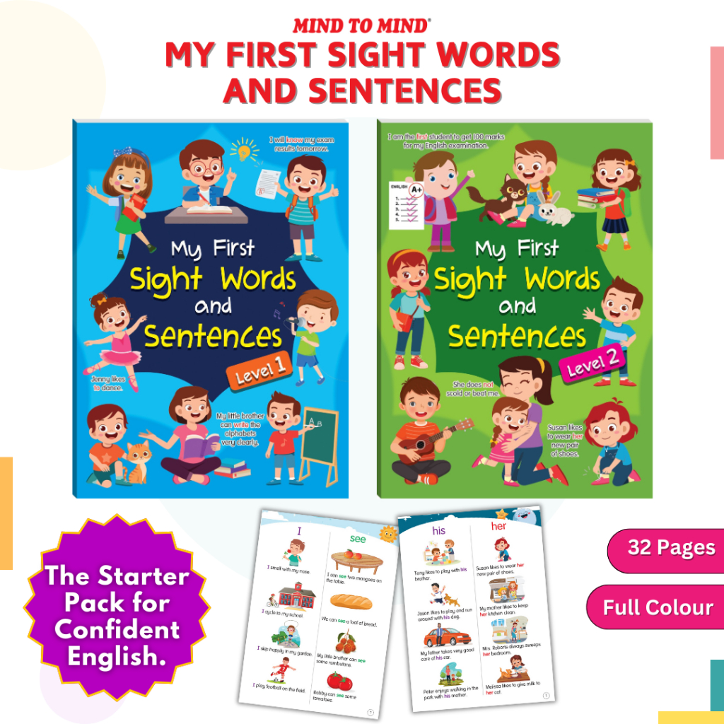 MIND TO MIND My First Sight Words And Sentences (For school-ready English confidence!) 5-7 Years Old