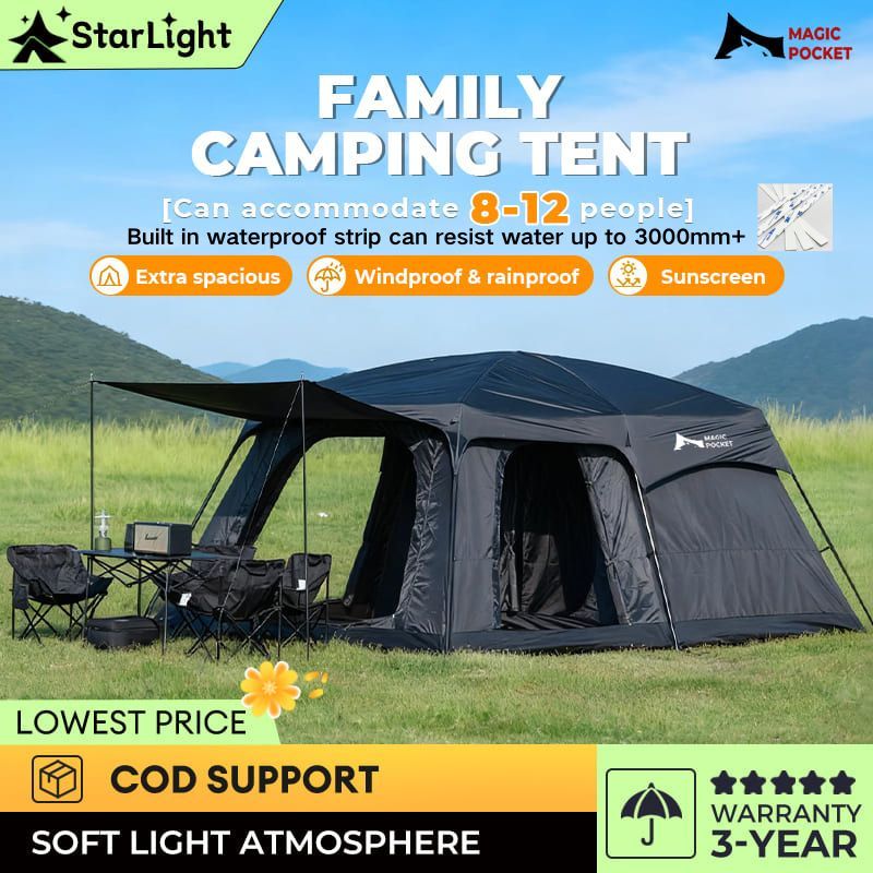 Magic Pocket Khemah Unta Camel Tent Besar 8-12 Person Large Camping Tent Family Tent For Outdoor
