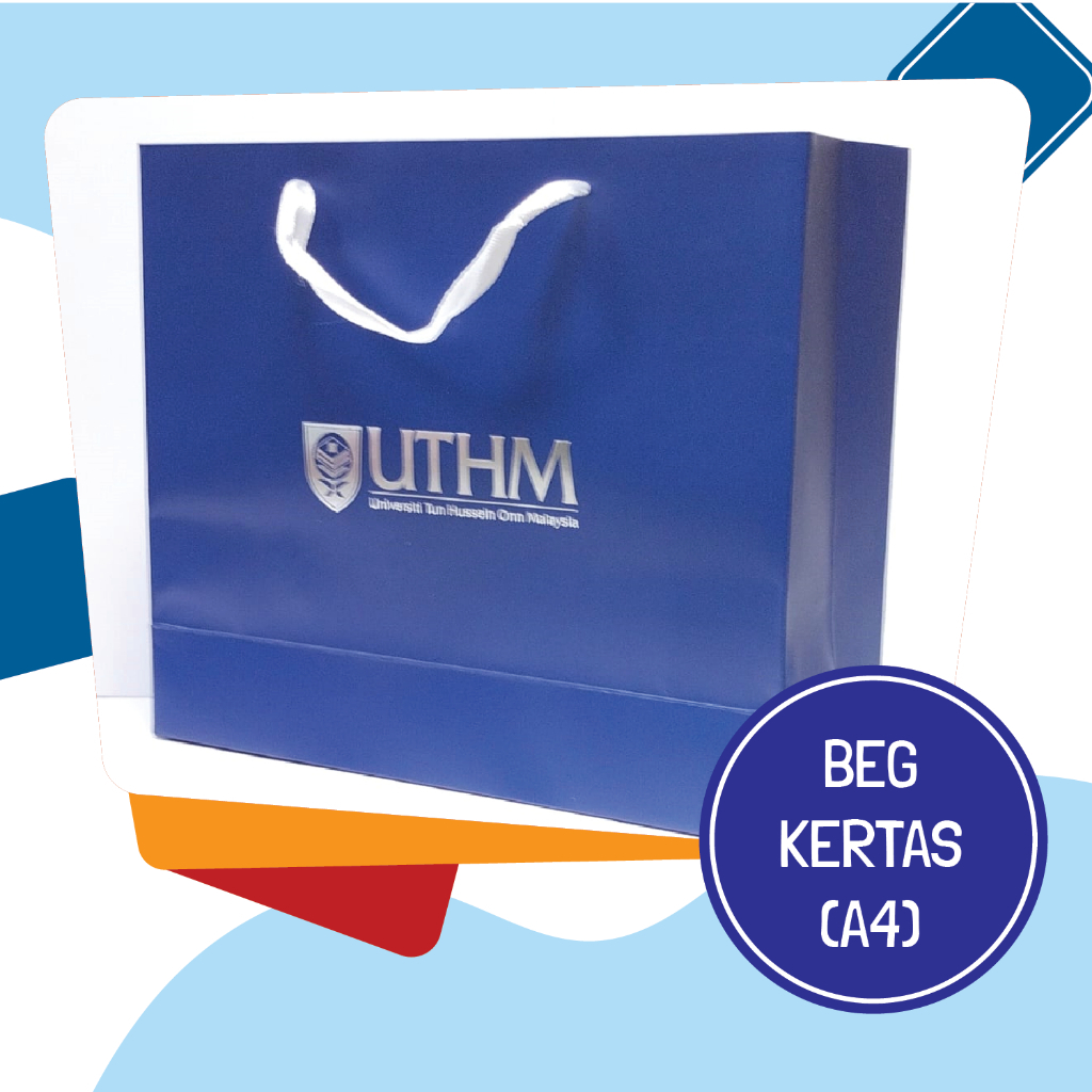 Paper Bag Blue Logo UTHM