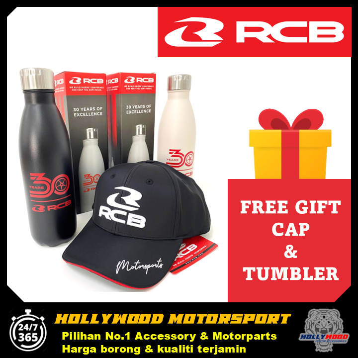 RCB RACING BOY FREE GIFT MERCHANDISE CAP TUMBLER WITH 30TH ANNIVESARY SERIES PRODUCTS PURCHASE WHILE STOCK LAST