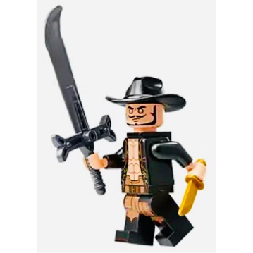 LEGO OP017 One Piece 75640 - Mihawk Minifigure with Sword and Knife