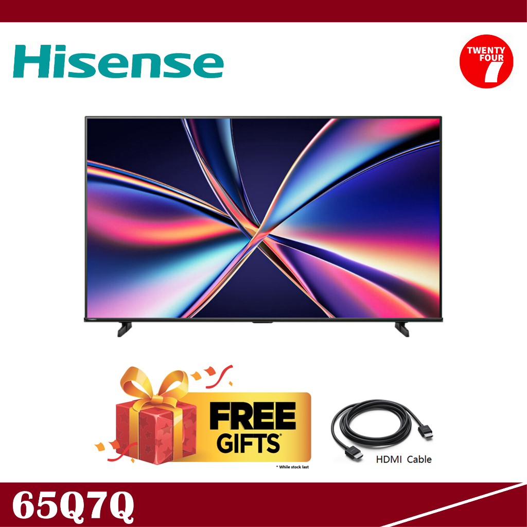 [ Delivered by Seller ] HISENSE 65 Inch 4K QLED TV Q7Q Series - 65Q7Q