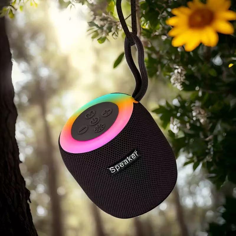 Pembesar Suara Bluetooth Mudah Alih Portable Rechargeable Mini RGB Colorful Bluetooth Speaker Bass Fm Usb Sd Card Music