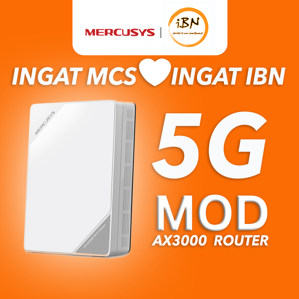 Mercusys MB520-5G 5G Modem Router SIM Plug & Play Fast Dual Band WiFi Internet Rumah & Kedai @ IBN