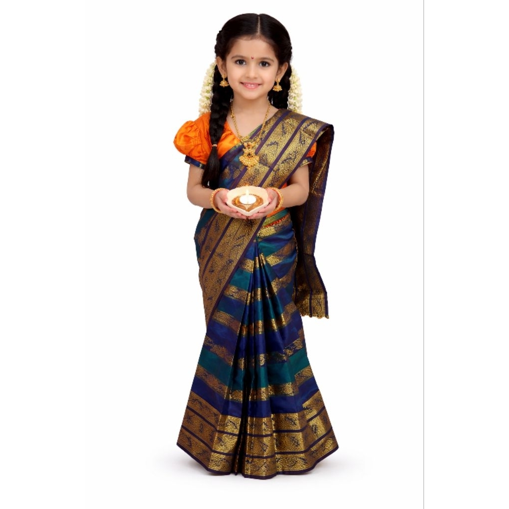 (ReadyStock) Readymade Kids Saree / Sari Budak Perempuan Indian Wear Saree For Kids