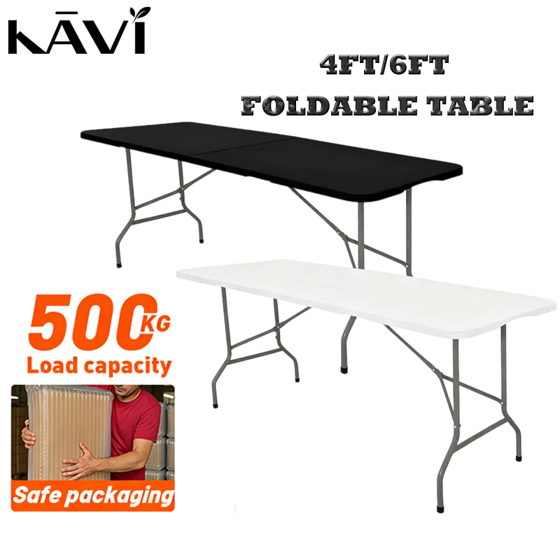 【WTHB】4FT/6FT Foldable Table Banquet Table Meja Lipat Heavy Duty 500KG Outdoor Catering Dining Folding Table