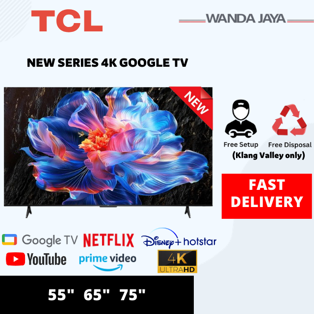[FAST DELIVERY] TCL 4K HDR GOOGLE TV NEW 2025 Televisyen 电视机