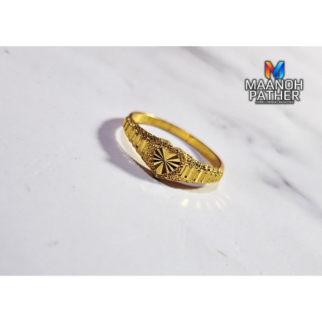 2.75GM-916 HEART LADIES RING-916 CIN CIN-916 ABACUS HEART RING-RING-916 INDIAN RING-916 RING-916 CIN CIN EMAS-916 GOLD-9
