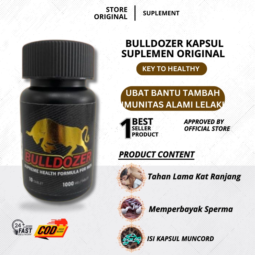 Testosterone Booster Bulldozer Original | Tongkat Ali Men Supplement | 男性持久药