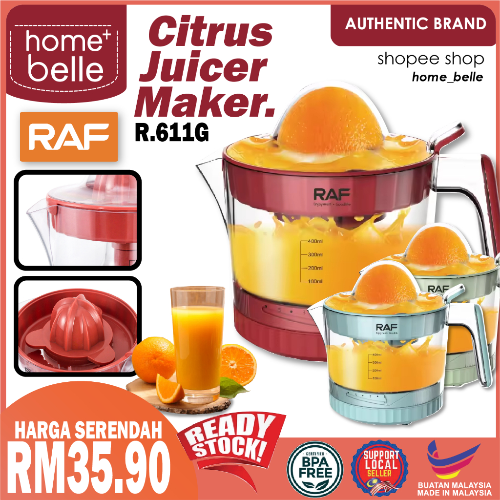 RAF R.611G Mesin Pemeras Jus Citrus Mudah Digunakan, Jus Oren Lemon Limau Segera / Citrus Juicer