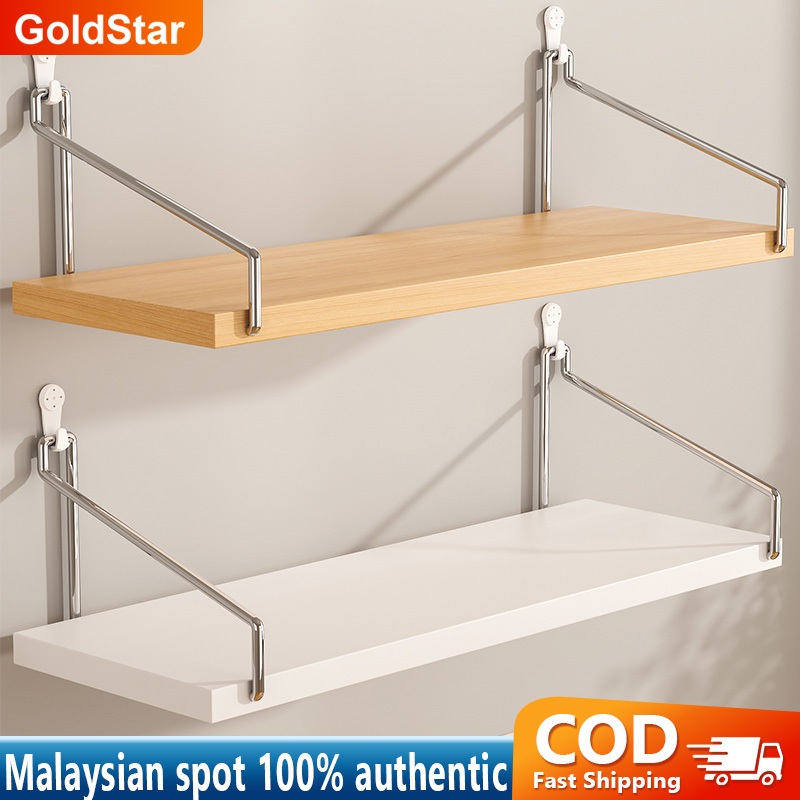 Floating Wall Shelf Modern Wooden Wall Hanging Shelf Home Decorative Floating Shelving Household Book Rack Rak buku Kayu