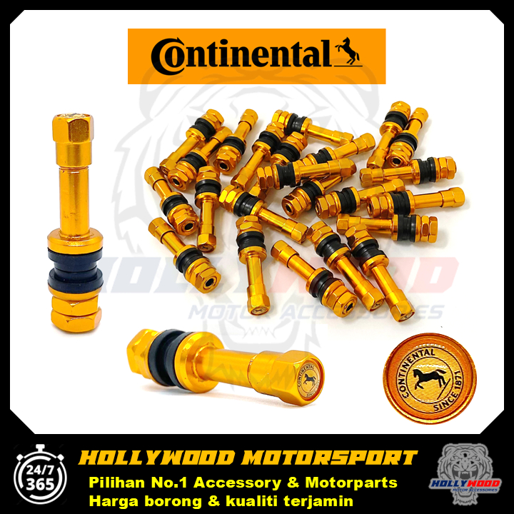 (1pcs) CONTINENTAL TUBELESS HEAD VALVE KEPALA TUIBLESS KHUSUS UNTUK SPORT RIM