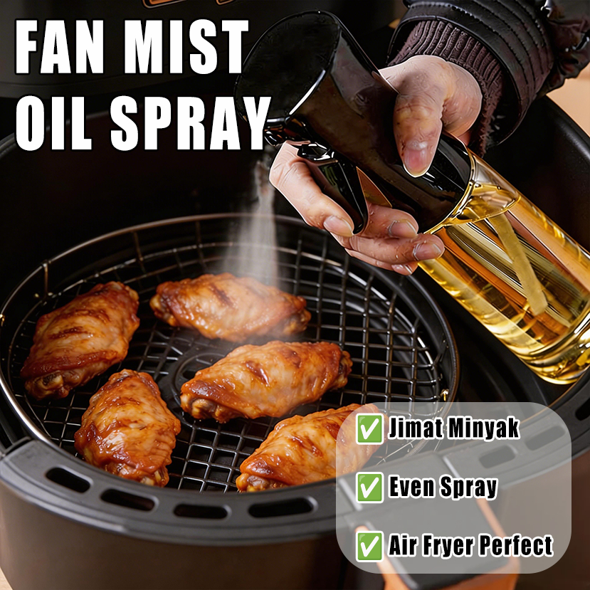 Oil Spray Bottle Fan Mist Oil Sprayer for Cooking Air Fryer Kitchen Jimat Minyak Tak Membazir 喷油瓶