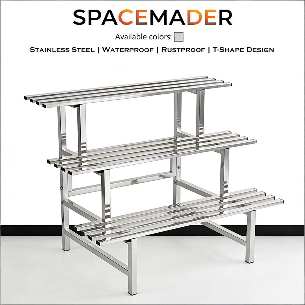 SPACEMADER Stainless Steel Stand Garden Rack Ladder 盆栽架