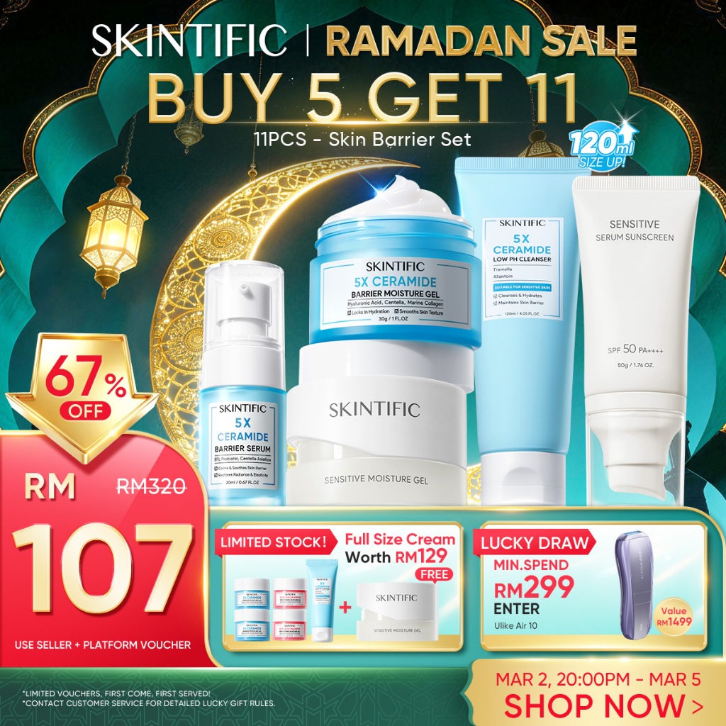SKINTIFIC Repairing Barrier, Glowing, Brightening Fading Spots|Sunscreen,Cleanser,Toner,Serum,Cream