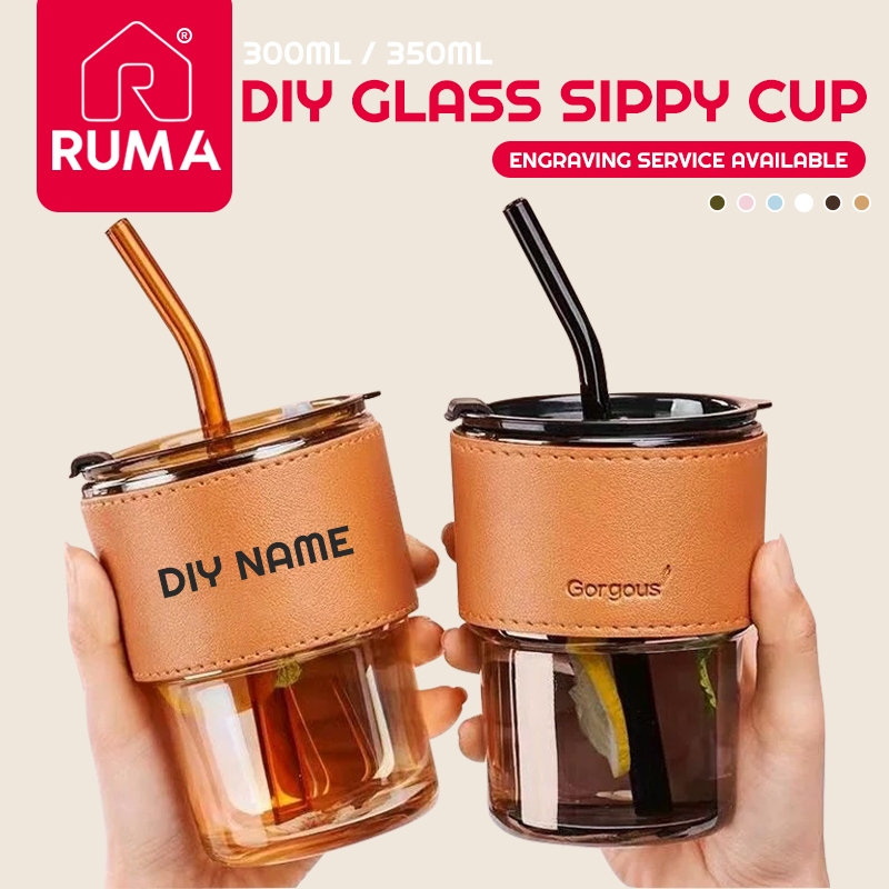 【Wholesale Price】Glass Straw Cup with Lid Heat Cold Resistant Iced Water Bottle Viral Coffee Glass Mug Transparent Mug