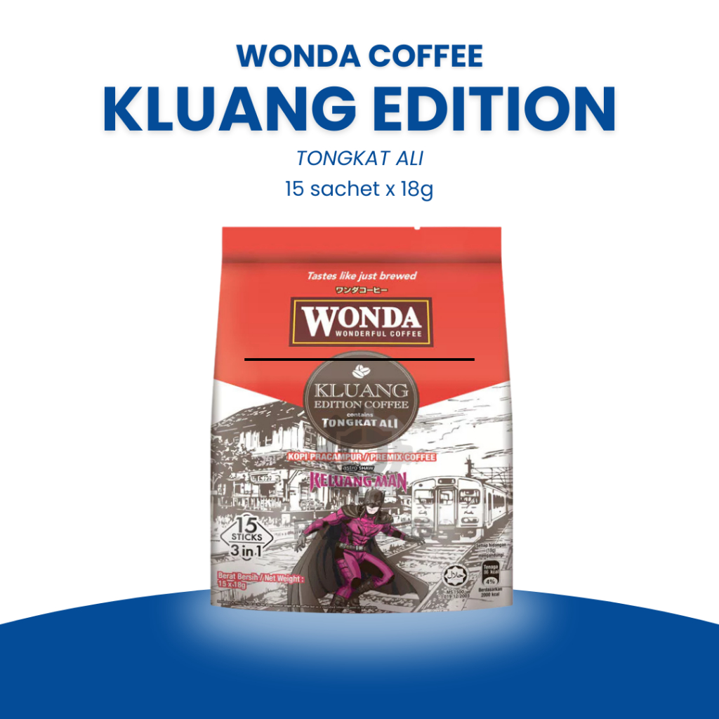 Wonda Kluang Edition Tongkat Ali Premix Coffee – Strong Aromatic Coffee Blend with Tongkat Ali extract
