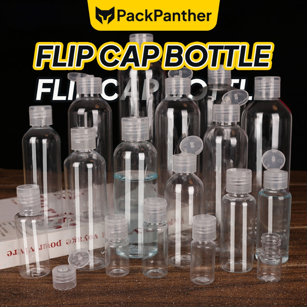 Botol Mini Travel Kit PET Transparent Clear Flip Cap Botol Plastik Kosong Refill Pakej Kecil Losyen