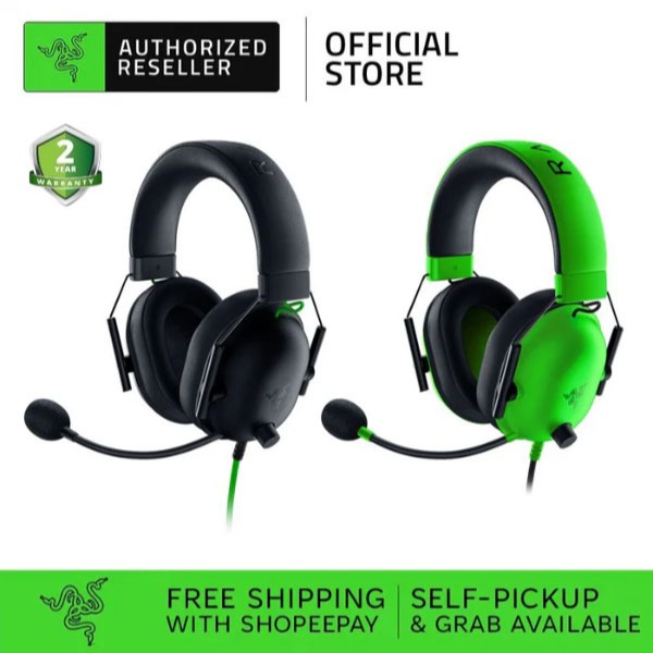 Razer BlackShark V2 X Headphone Gaming Headset- HyperClear Cardioid Mic & Noise Cancellation
