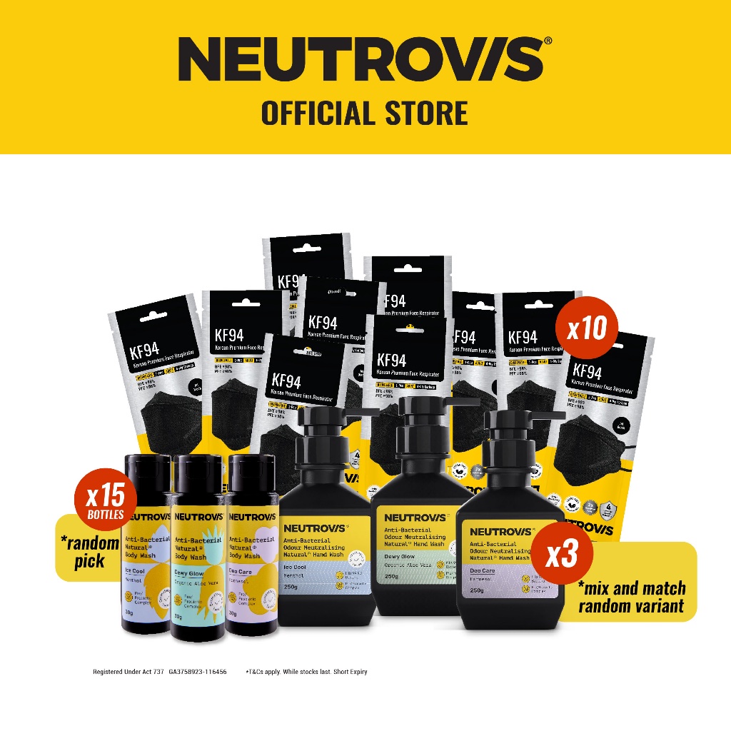 [CLEARANCE SALES] Neutrovis TipTop Double Care Bundle (Face Mask / Hand Wash / Body Wash)