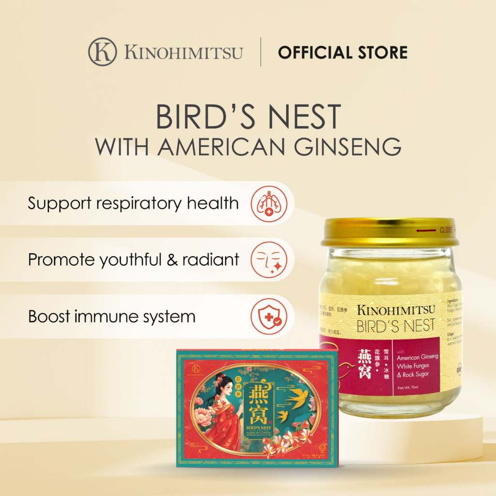 Kinohimitsu Bird's Nest With American Ginseng 75ml | Ready-to-Drink, Delicious Flavor, Pure Ingredients