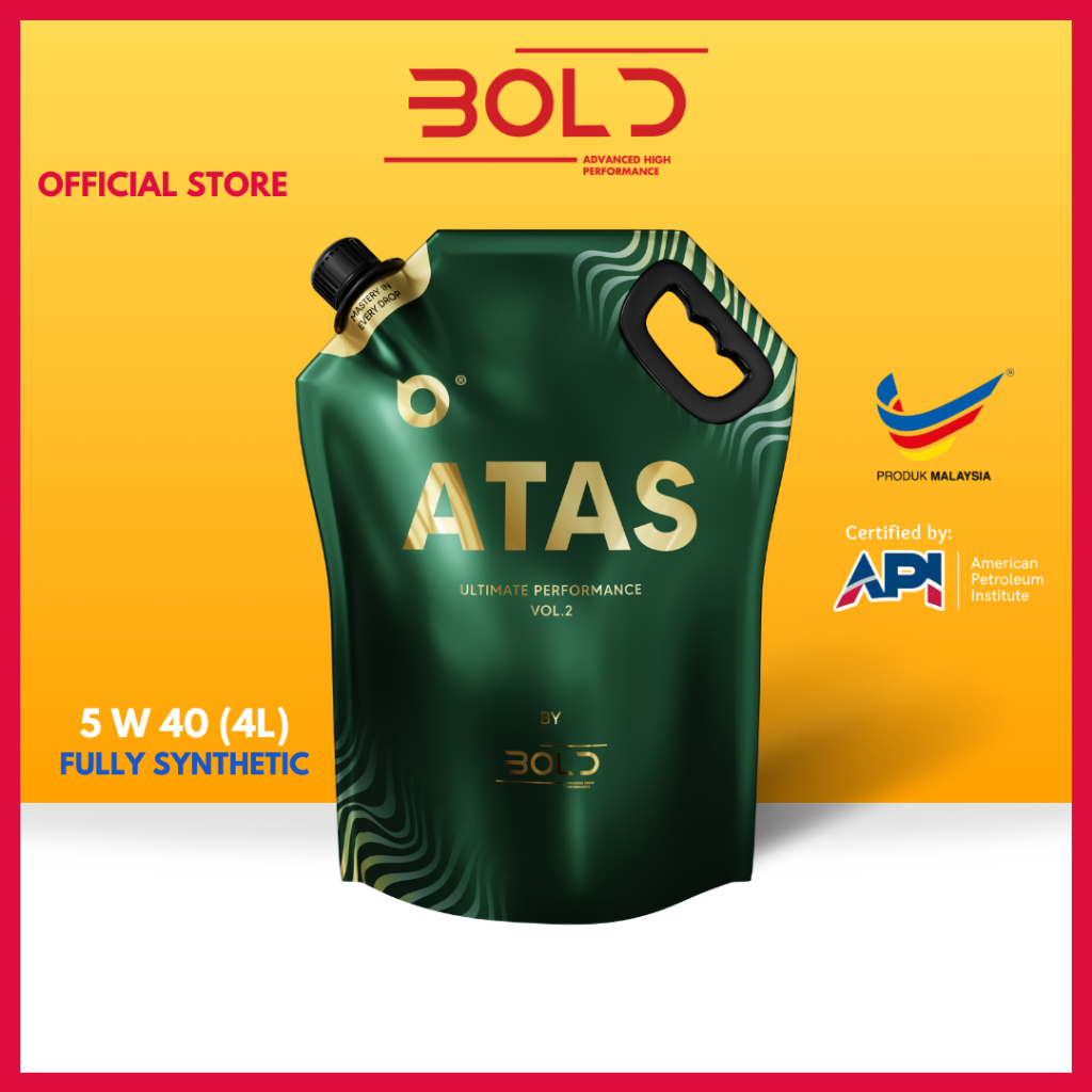 BOLD ATAS SIRIM [ OSP + PAO ] 5w40 4L Fully Synthetic SP Car Engine Oil 5w-40 Minyak Hitam Enjin Kereta