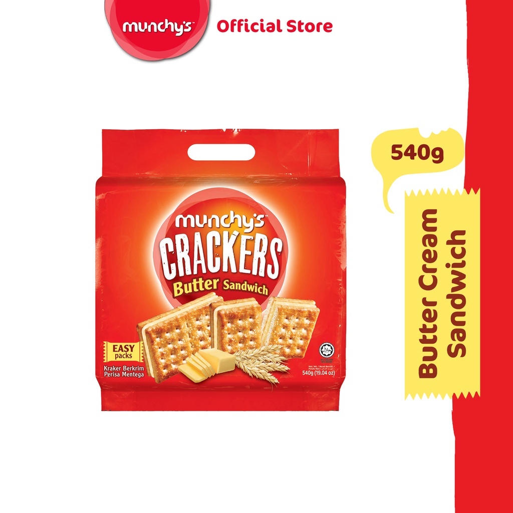 [Bundle of 3] Munchy's Crackers Cream Cracker/Butter Flavoured Cream